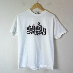 Y2K Shady Ltd Graphic T-Shirt Mens M White Good Shady 08 Gothic Logo Hip Hop Tee
